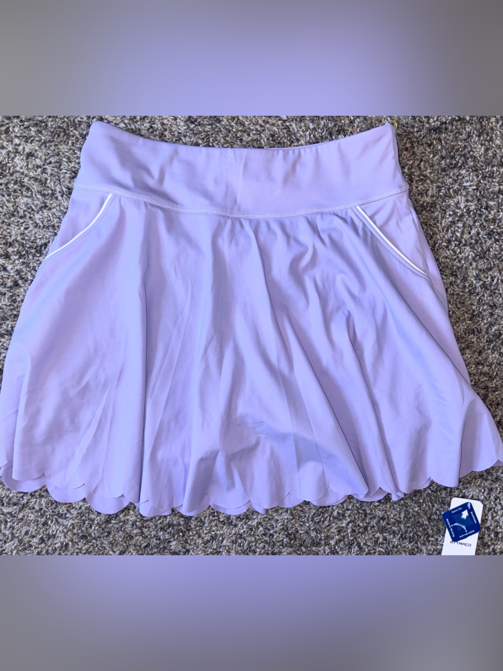 NWT Lilac Scalloped Hem Women's Skort
